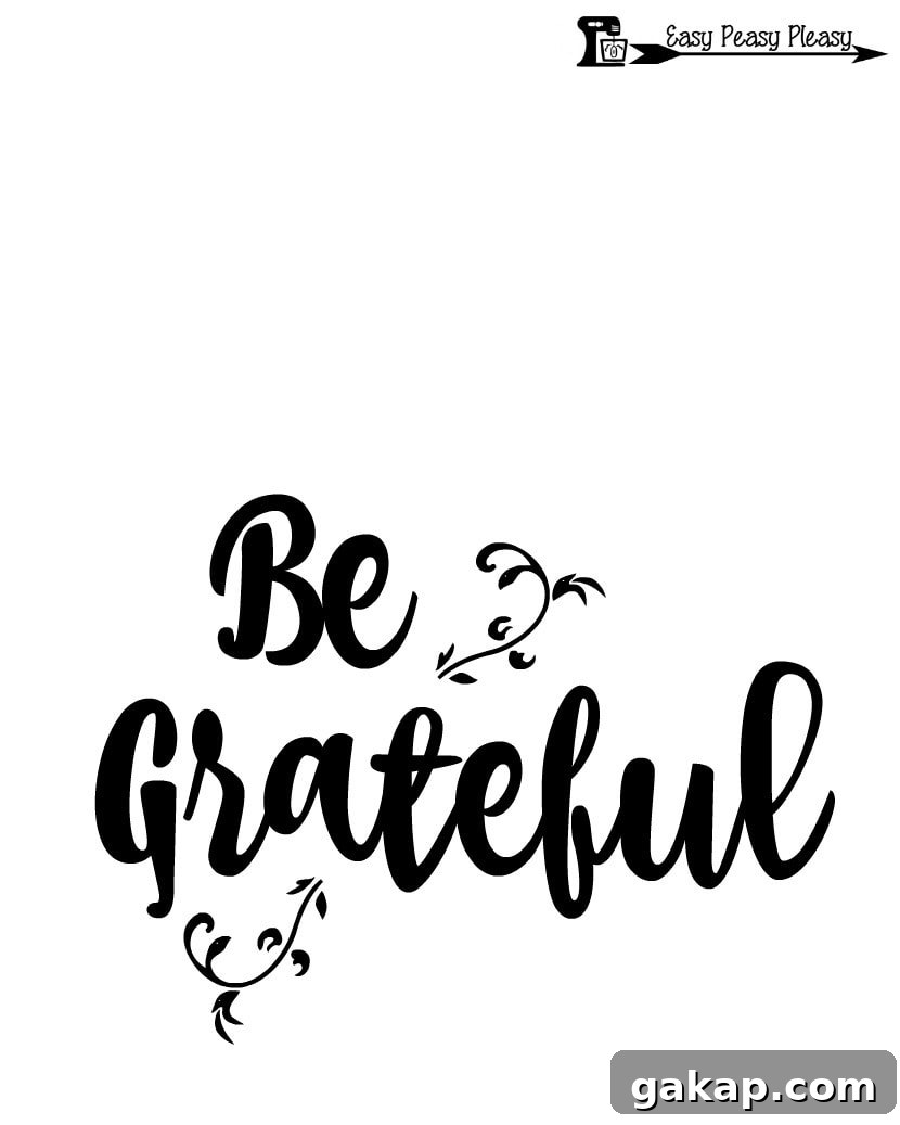 Be Grateful 8x10 free Thanksgiving Printable