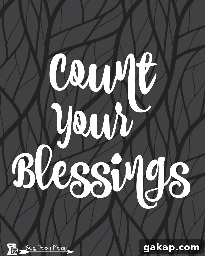 Count Your Blessings free Thanksgiving Printable 8x10