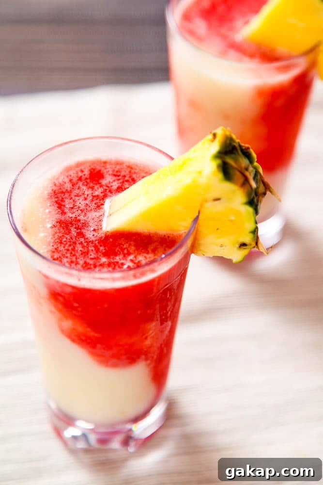 Miami Vice frozen cocktail