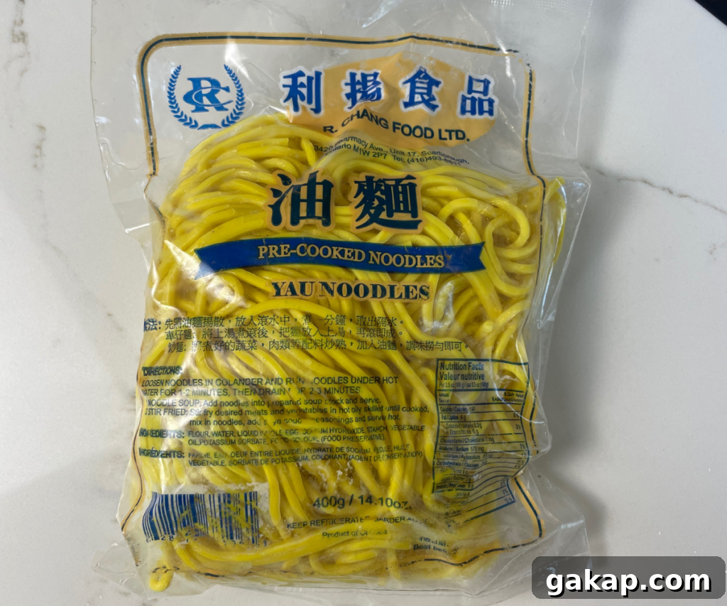 Plate of chicken lo mein