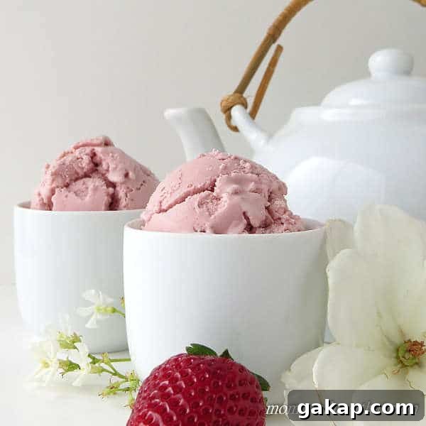 A sophisticated strawberry ice cream with a tart, acidic bite and nice depth of flavor. This low carb Strawberry Buttermilk Ice Cream, is ice cream at its best. | low carb & keto | lowcarbmaven.com