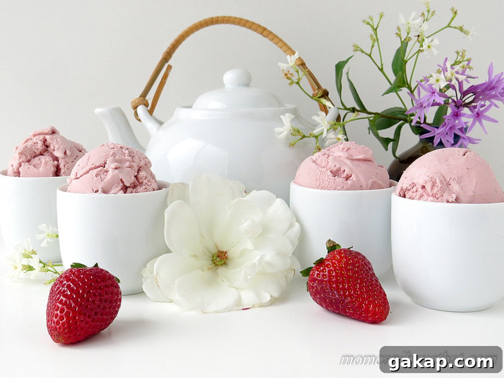 A sophisticated strawberry ice cream with a tart, acidic bite and nice depth of flavor. This low carb Strawberry Buttermilk Ice Cream, is ice cream at its best. | low carb & keto | lowcarbmaven.com