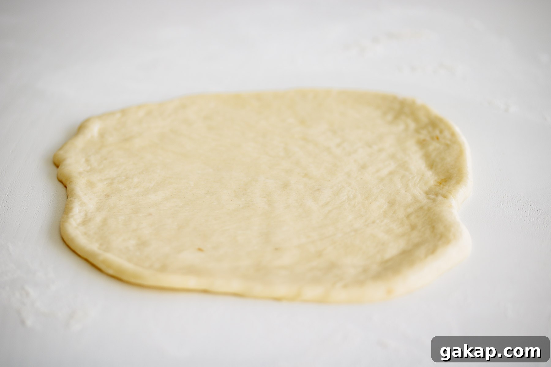 Dough rolled open.