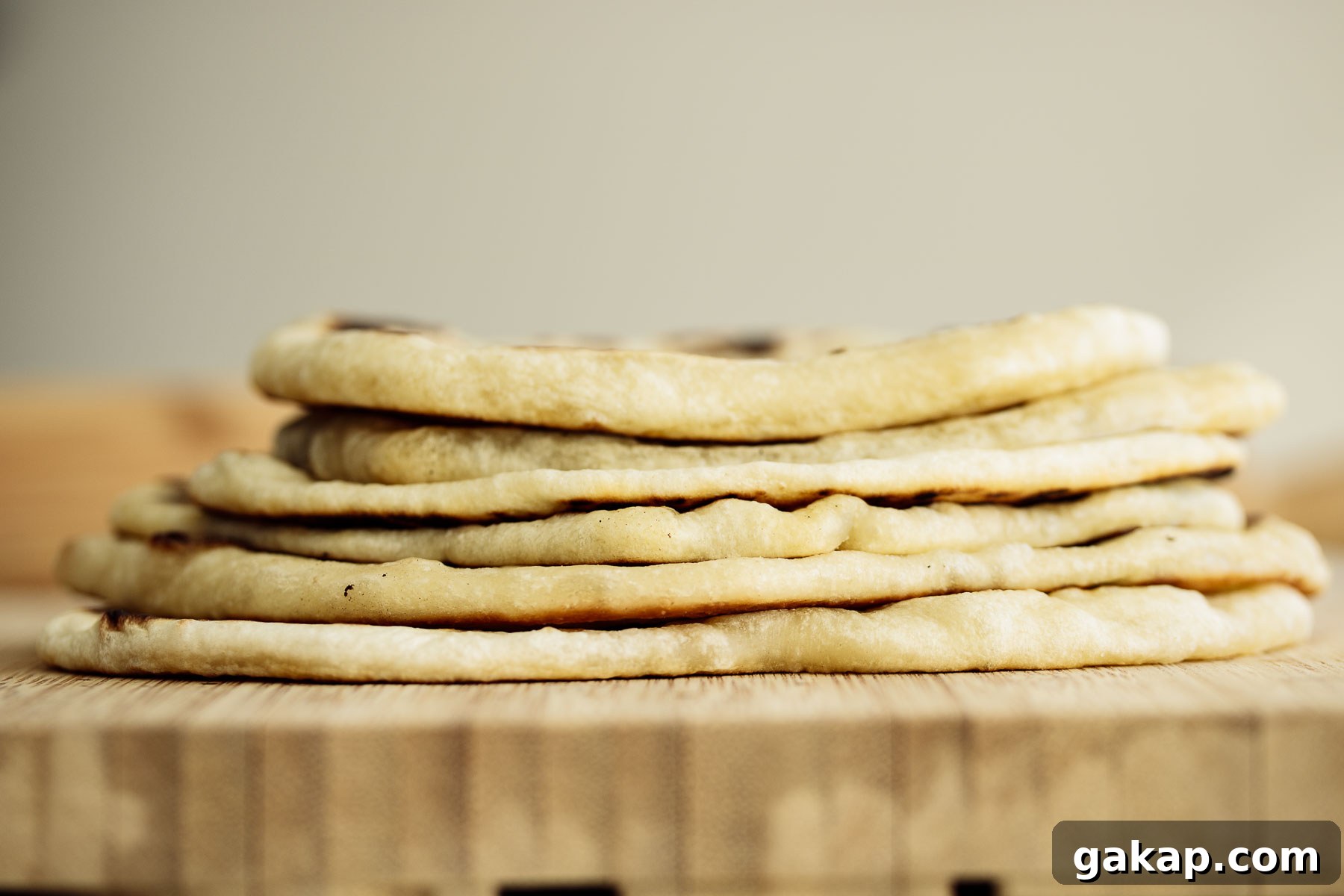 A stack of flatbread.