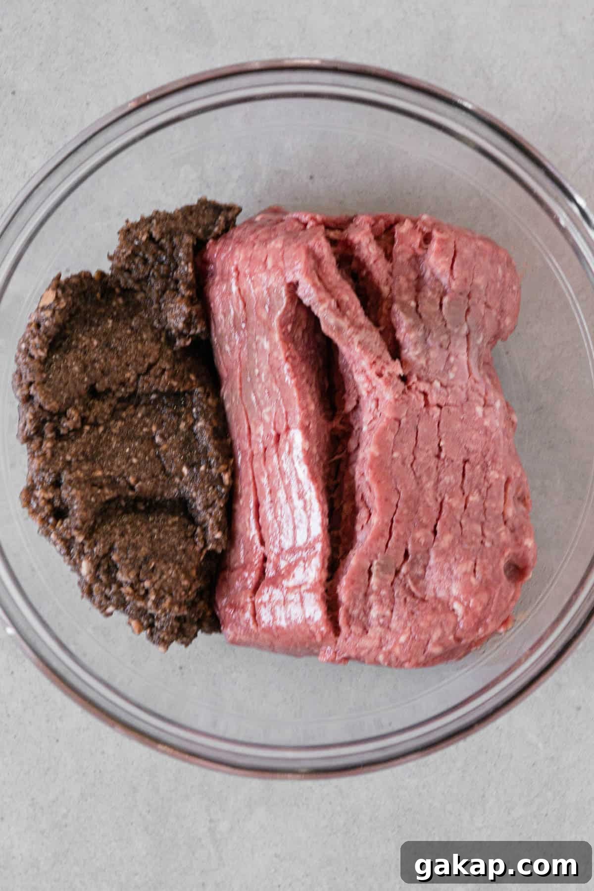 ground beef with ground mushrooms