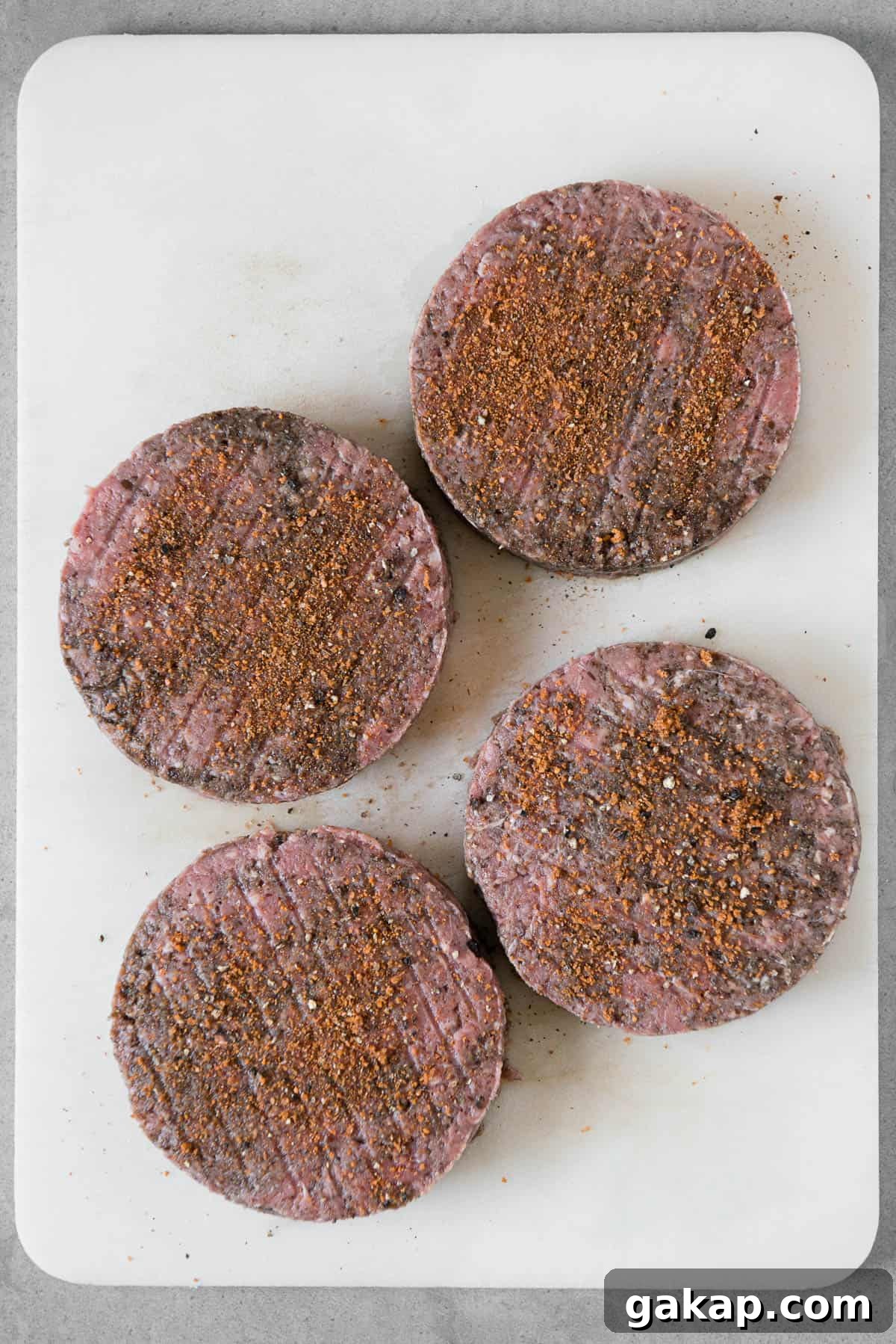 uncooked hamburger patties