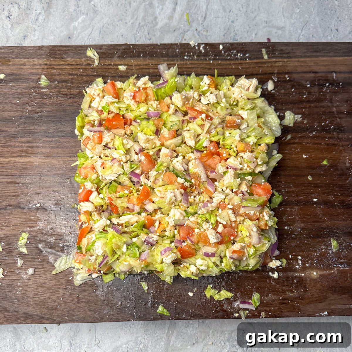 Chop everything up with a good knife!